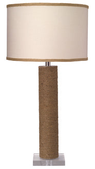 Cylinder Rope Table Lamp-Brown