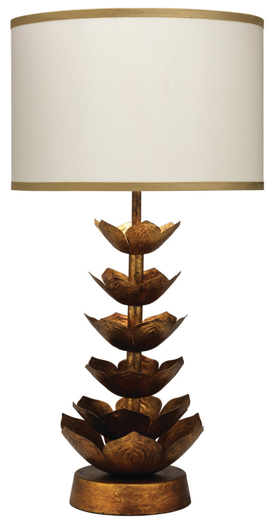 Flowering Lotus Table Lamp-Antique Gold