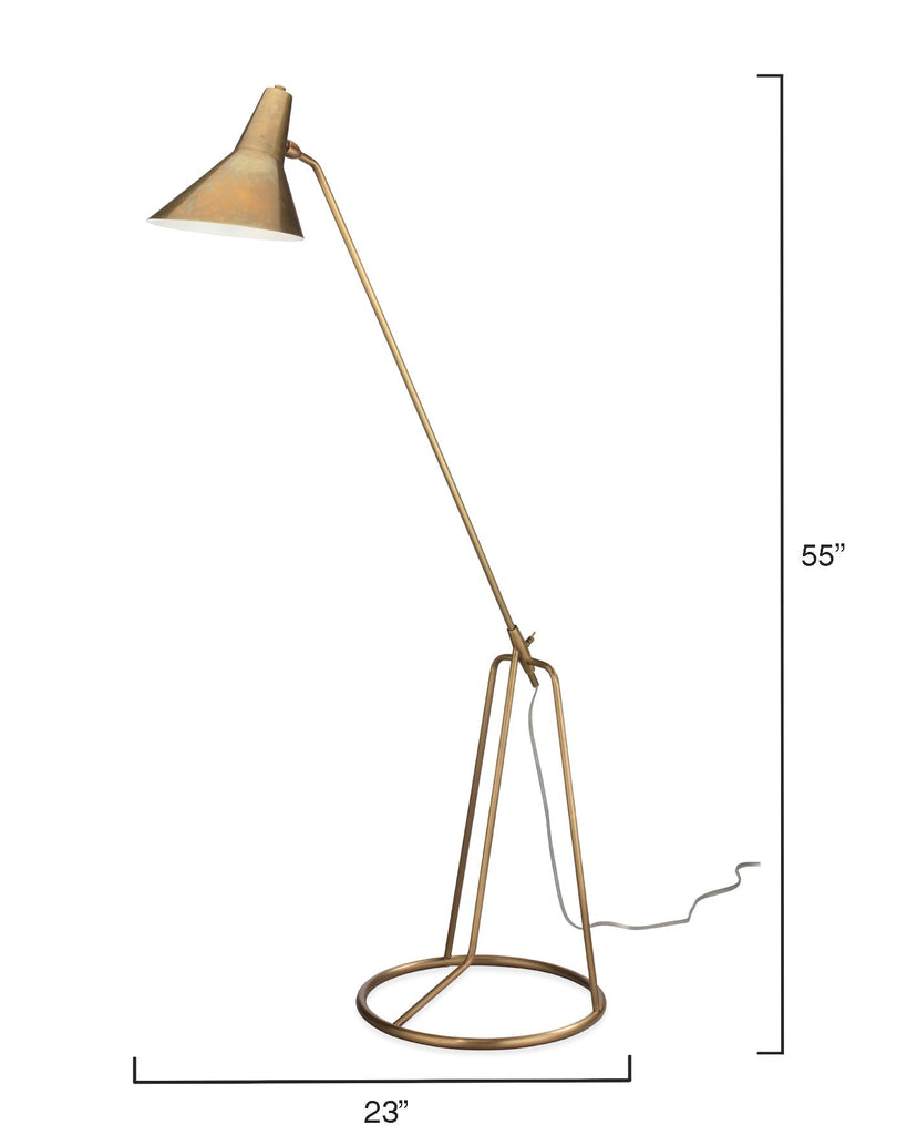 Franco Tri-Pod Floor Lamp-Antique Brass