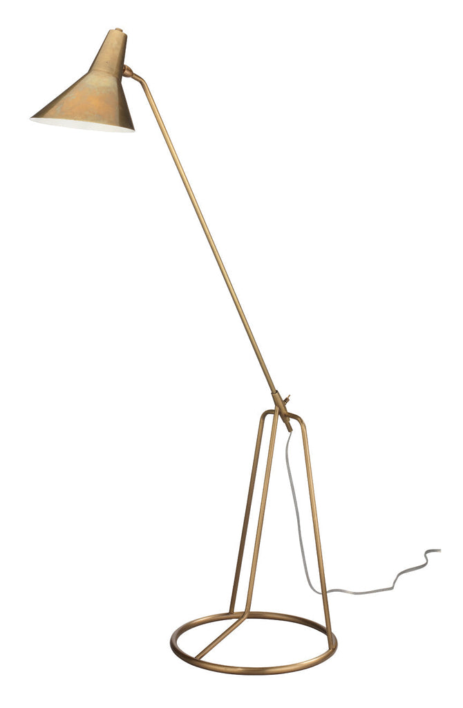 Franco Tri-Pod Floor Lamp-Antique Brass