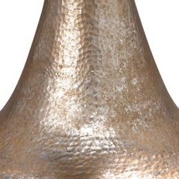 Hammered Metal Floor Lamp-Champagne