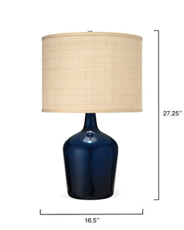 Plum Jar Table Lamp-Blue-1JAR-MDBL