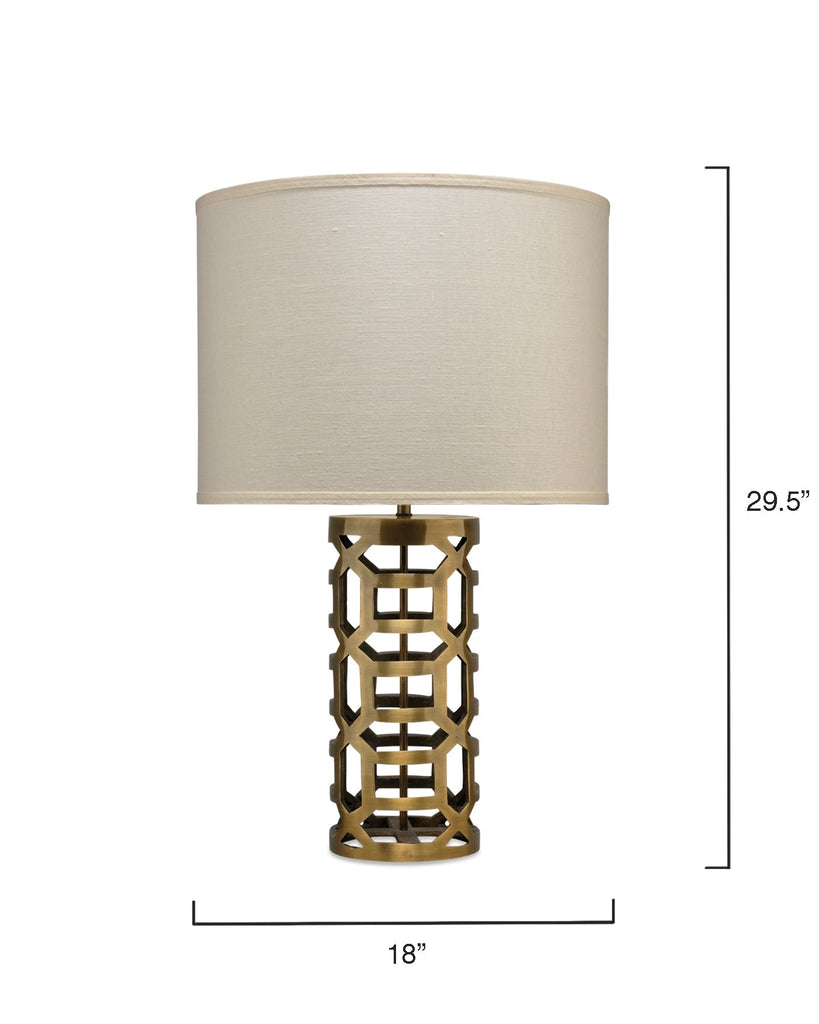 Labyrinth Table Lamp-Antique Brass