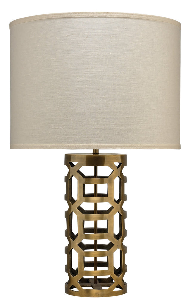 Labyrinth Table Lamp-Antique Brass