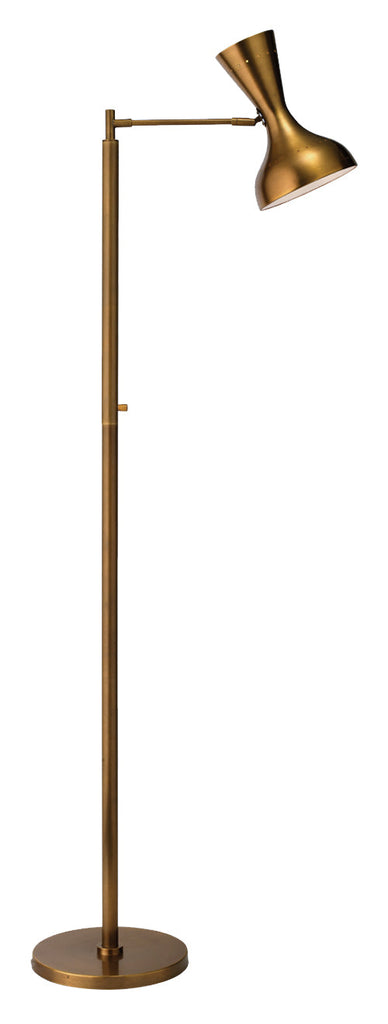 Pisa Swing Arm Floor Lamp-Antique Brass