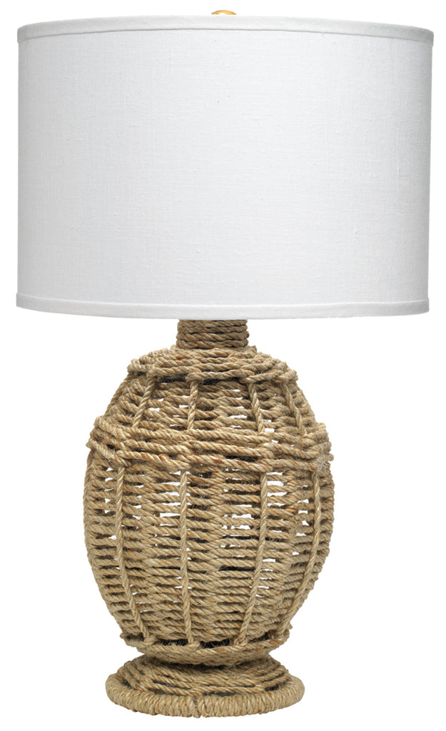 Jute Urn Table Lamp-Natural