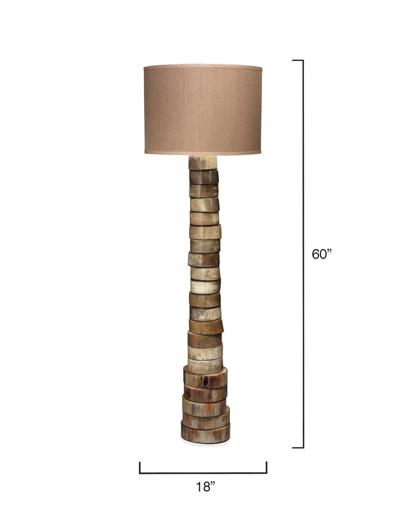 Stacked Horn Floor Lamp-Brown