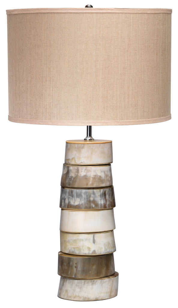 Stacked Horn Table Lamp-Brown