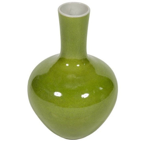 Lime Green Globular Vase