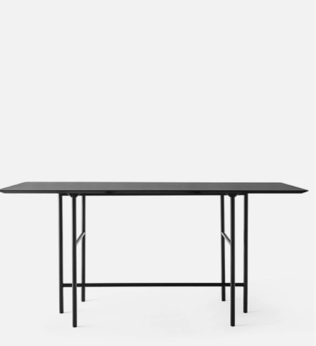 Snaregade Counter Table, Rectangular, Black/Black Veneer