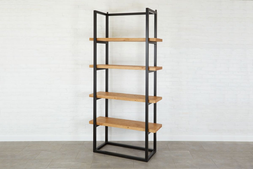 Black with Natural, Pantry Shelf Unit, Tall