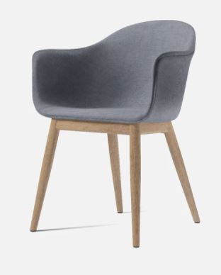 Harbour Dining Chair, Natural Oak Legs, Fiord 751 Seat