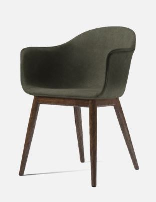 Harbour Dining Chair, Dark Oak Legs, Fiord 961 Seat