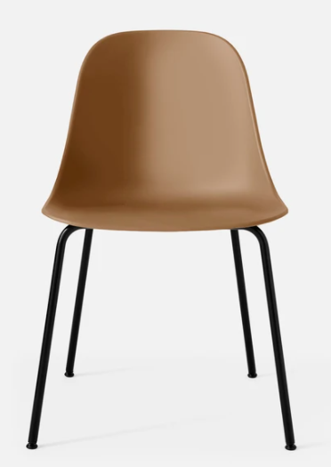 Harbour Dining Side Chair, Black Legs, Khaki Shell Seat