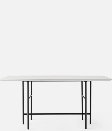 Snaregade Counter Table, Rectangular, Black/Mushroom Linoleum