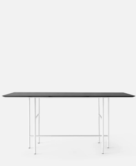 Snaregade Counter Table, Rectangular, Light Grey/Charcoal Linoleum