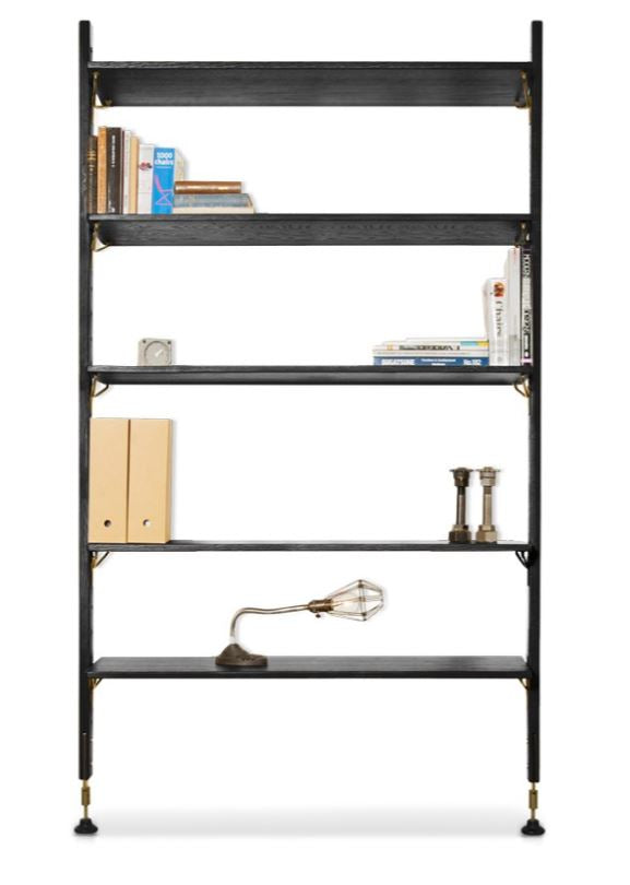 Theo Modular Shelving - Black, 49in