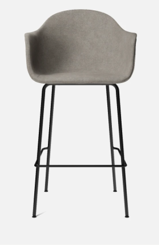 Harbour Bar Chair, Black Legs, Melange Nap 111 Seat