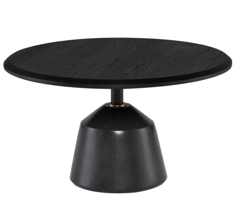 Exeter Side Table - Black with Acid Black Concrete Base