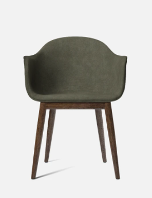 Harbour Dining Chair, Dark Oak Legs, Fiord 961 Seat