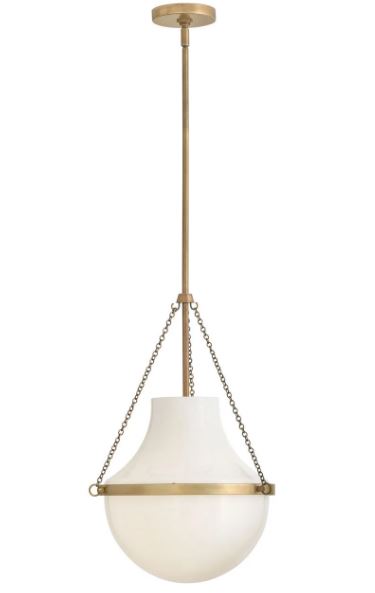 Collins Medium Pendant, Heritage Brass