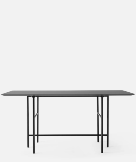 Snaregade Counter Table, Rectangular, Black/Charcoal Linoleum