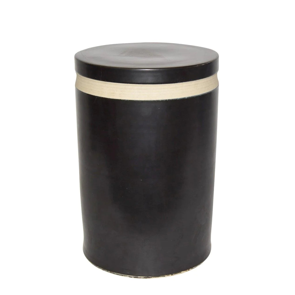 Matt Black Cylinder Stool