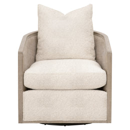 Mcguire Swivel Club Chair, LiveSmart Gellar-Jute, Natural Gray Oak & Cane