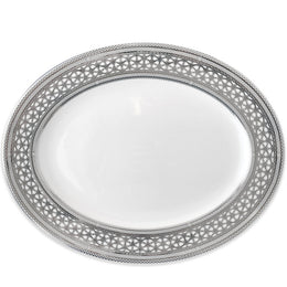 Hawthorne Ice- Platinum Large Oval Platter