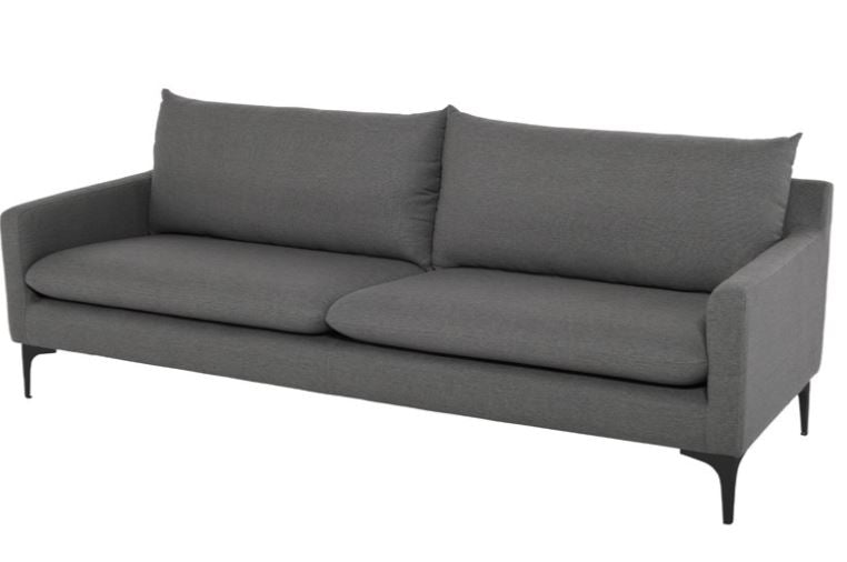 Anders Sofa - Slate Grey with Matte Black Legs