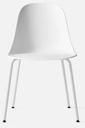 Harbour Dining Side Chair, White Legs, White Shell Seat