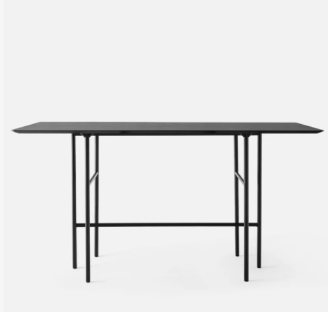 Snaregade Bar Table, Rectangular, Black/Black Veneer