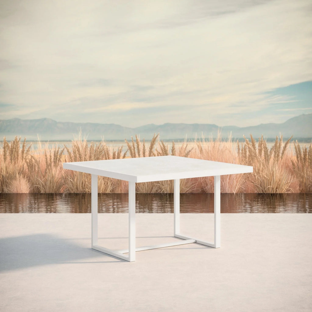 Pavia - 48" Dining Table - White - Helena Dekton