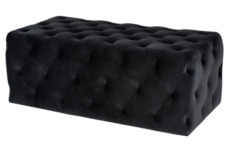 Tufty Ottoman - Black, 45.8in