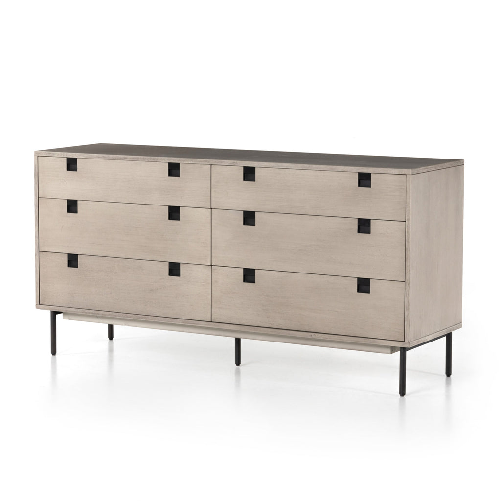 Carly 6 Drawer Dresser-Grey Wash by Four Hands