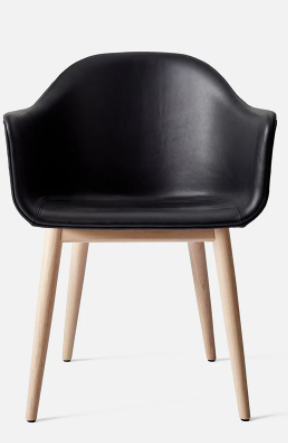 Harbour Dining Chair, Natural Oak Legs, Leather Dakar 0842 Seat