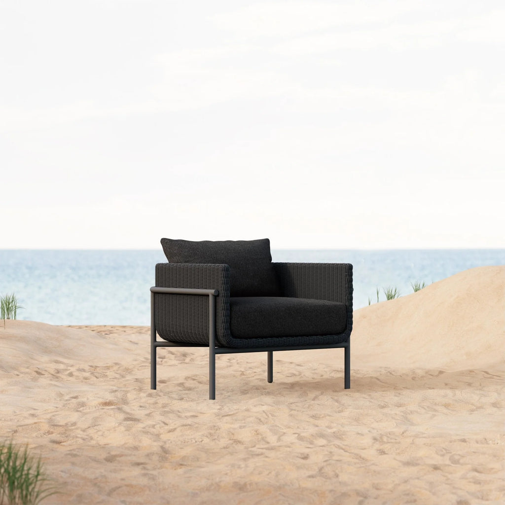 Hampton - Club Chair - Onyx with Midnight Cushion