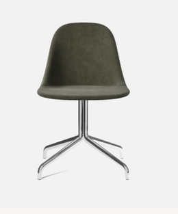 Harbour Swivel Side Chair, Polished Aluminum Legs, Fiord 961 Seat