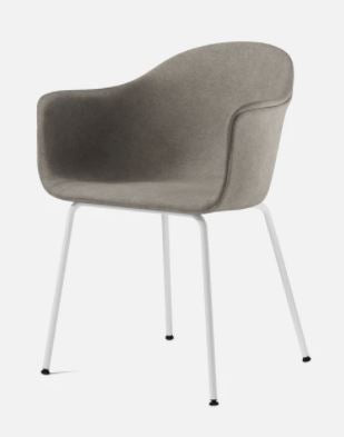 Harbour Dining Chair, White Legs, Fiord 961 Seat