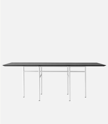 Snaregade Dining Table, Rectangular, Light Grey/Black Veneer