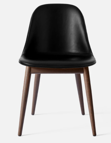 Harbour Dining Side Chair, Dark Oak Legs, Leather Dakar 0842 Seat