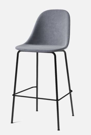 Harbour Bar Side Chair, Black Legs, Fiord 751 Seat