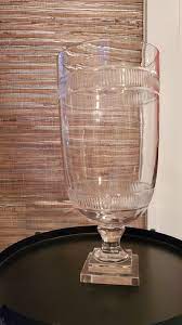 Large Tiffany Cut Hurricane Vase