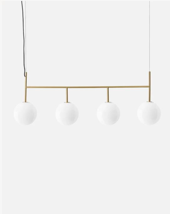 TR Lamp, Suspension Frame, Brushed Brass, Glossy Opal-DtW