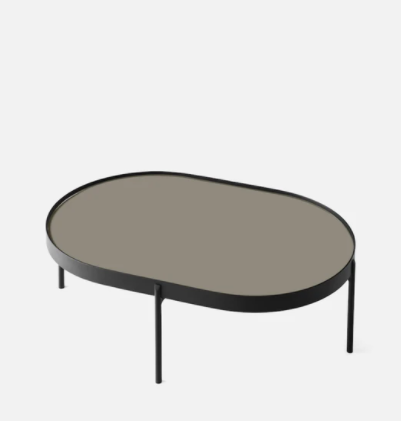 NoNo Table, Small, Beige Glass