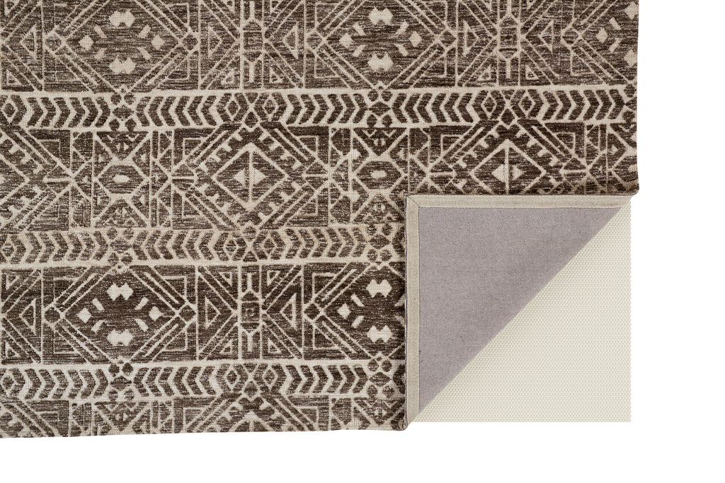 Colton Modern Southwestern Brown Taupe Ivory Area Rug (5' x 8')