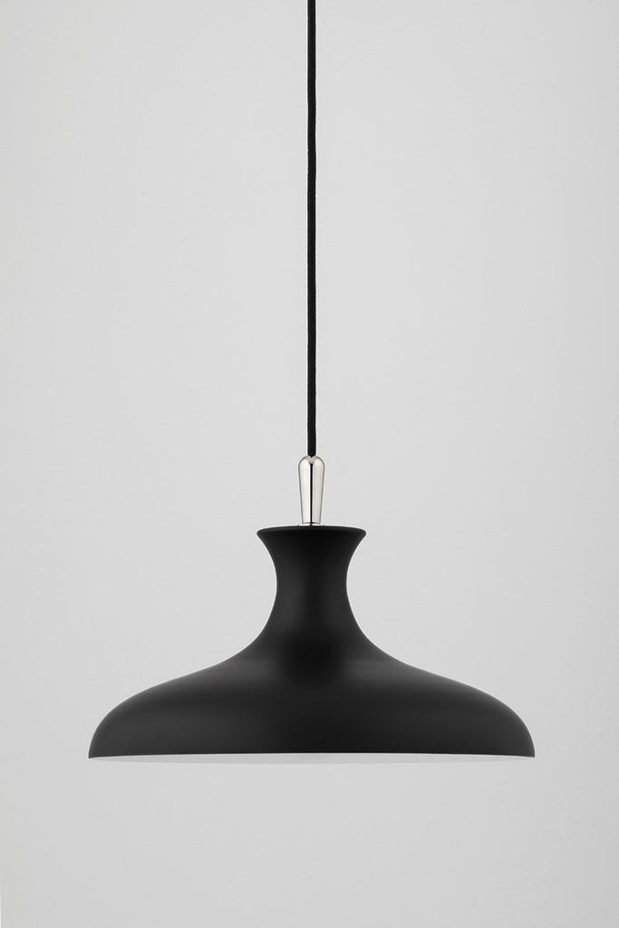 Cassidy Pendant 11" - Polished Nickel/Dusk Black