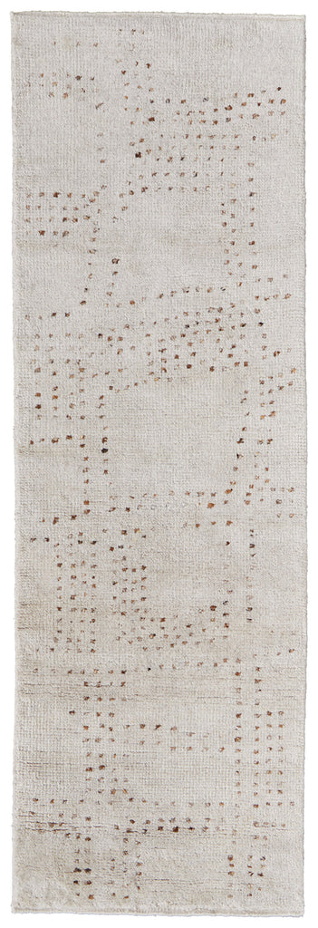 Truxel Modern Polka Dots Tan Brown Area Rug (2'6" x 10')