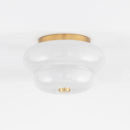 Hazel Flush Mount - Aged Brass