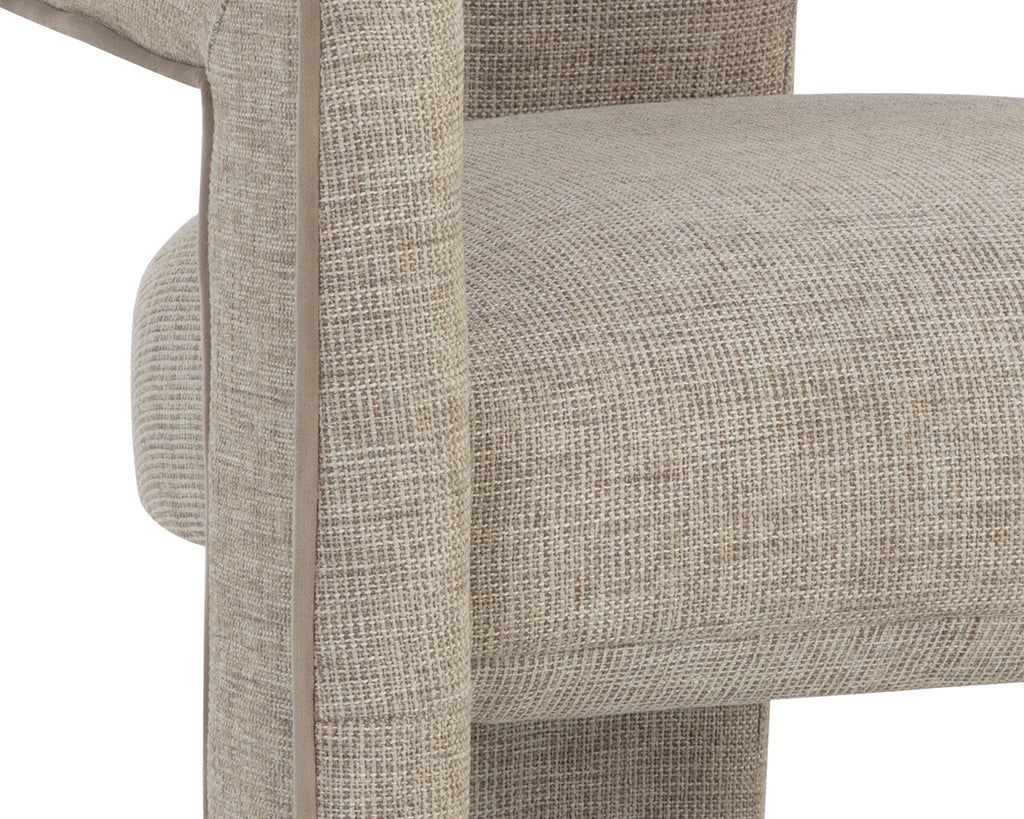 Krasner Dining Armchair - Rhapsody Sand